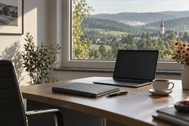 Arbeitsplatz eines externen Datenschutzbeauftragten